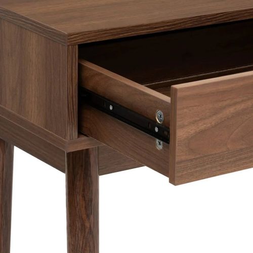 Console 2 Tiroirs Effet Noyer Slidy - Marron