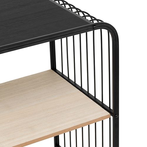 Étagère à Roulettes 4 Niveaux Métal Et Bois 5five