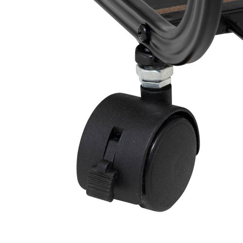 Étagère à Roulettes 2 Niveaux Métal Et Bois 5five