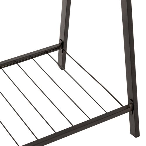 Portant à Vêtements Double En Acier Noir H 145 Cm