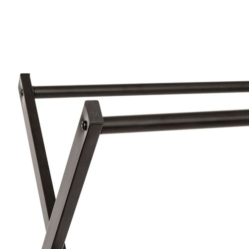 Portant à Vêtements Double En Acier Noir H 145 Cm