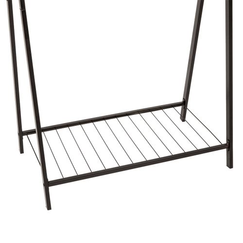 Portant à Vêtements Double En Acier Noir H 145 Cm