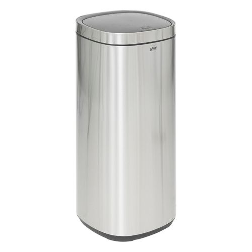 Poubelle Haute En Acier Inox 50 Litres Ouverture Par Pression