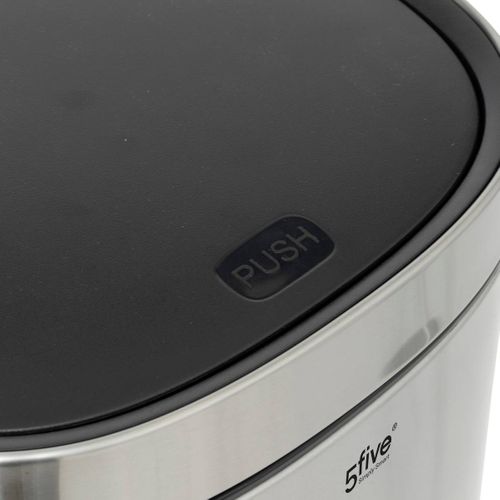 Poubelle Haute En Acier Inox 50 Litres Ouverture Par Pression