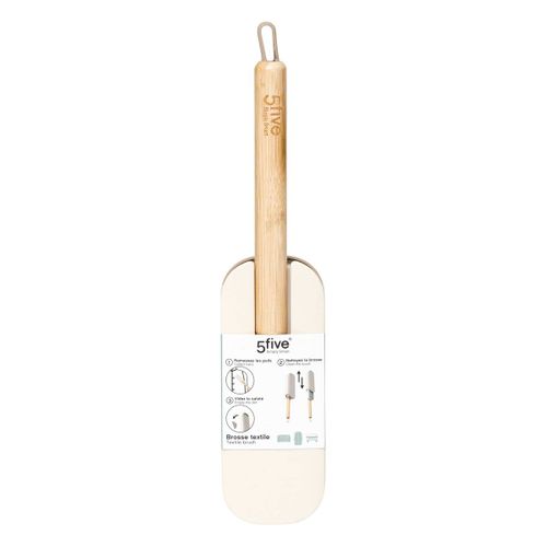 Brosse à Textile Avec Manche En Bambou Gris 7,3x4cm