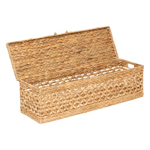 Coffre De Rangement En Métal Et Fibre Naturelle  L 104 Cm