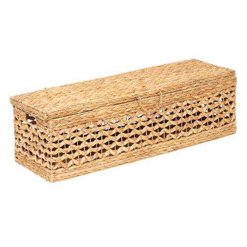 Coffre De Rangement En Métal Et Fibre Naturelle  L 104 Cm