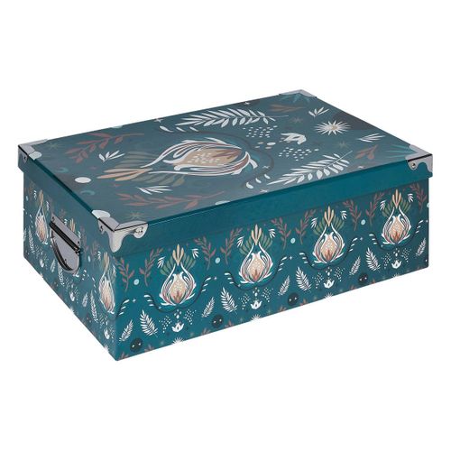 6 Boîtes De Rangements "box'" Bleu 48x33,5cm