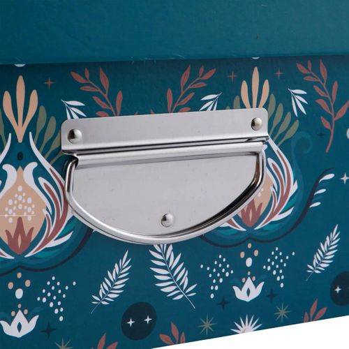 6 Boîtes De Rangements "box'" Bleu 48x33,5cm