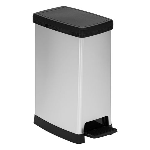 Poubelle à pédale 40L SLIM SOFT Gris / Noir