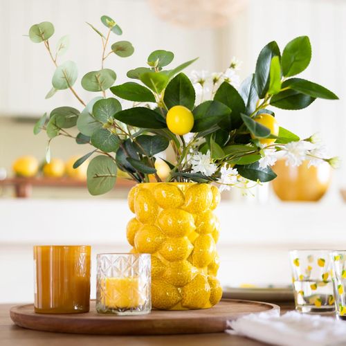 Bouquet Artificiel Citrons "gilda" 64cm Multicolore