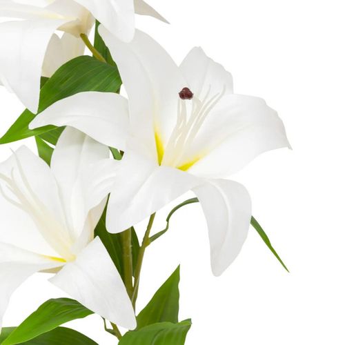 Tige Artificielle 4 Lys "jago" 80cm Blanc