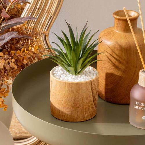 Plante Artificielle En Pot "sao" 17cm Marron