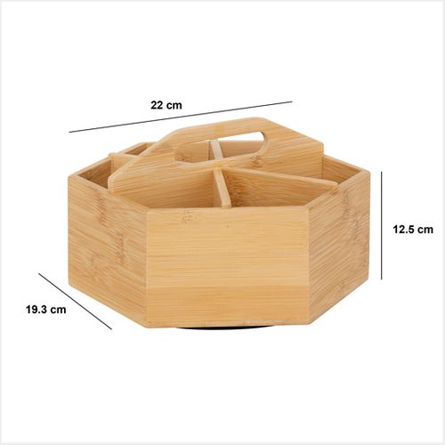 Organisateur à Thé Rotatif En Bambou