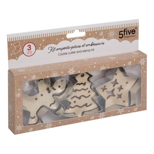 Emporte-pièces Avec Embrosseurs Noël 6 Pièces