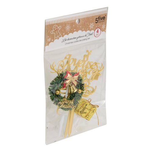 Lot De 4 Décorations Pâtisserie Noël
