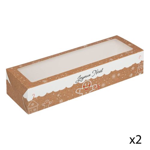 Lot De 2 Boîtes à Gâteaux Beige