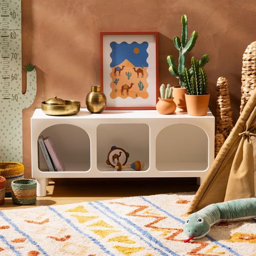 Meuble Bas 3 Niches Tara Blanc Atmosphera