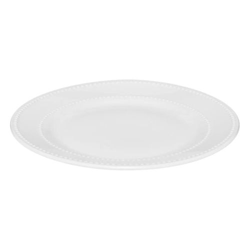Service De Table En Porcelaine 18 Pièces "perle" 27cm Blanc