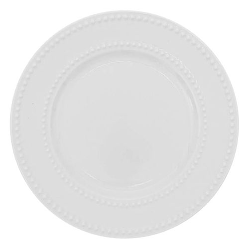 Service De Table En Porcelaine 18 Pièces "perle" 27cm Blanc