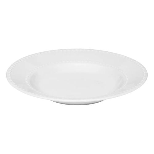 Service De Table En Porcelaine 18 Pièces "perle" 27cm Blanc