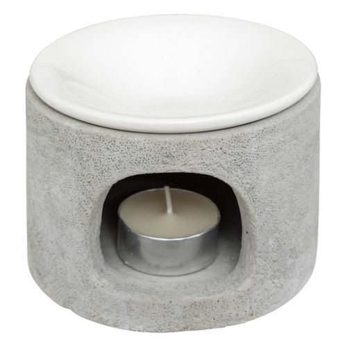Brûle-parfum "olioa" Ciment 11x7cm