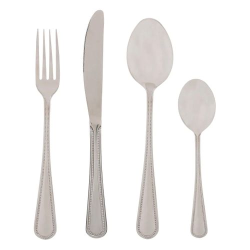 Ménagère 24 Pièces En Inox "perle" 27cm Argent