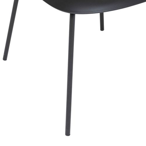 Chaise De Table En Acier Et Polypropylène Noir H 79 Cm