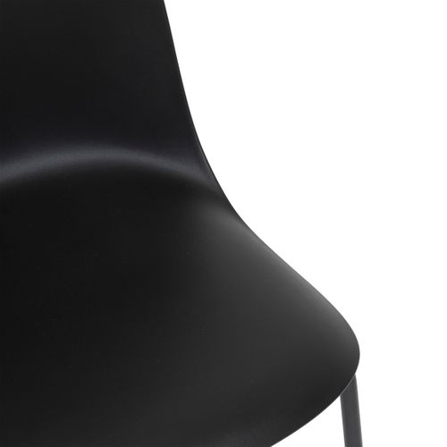 Chaise De Table En Acier Et Polypropylène Noir H 79 Cm