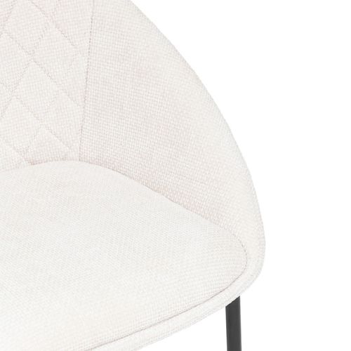 Chaise Seliso Tissu Chenille Beige Pieds Métal Atmosphera
