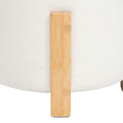 Tabouret D'appoint Bouclette Bansa Blanc Atmosphera