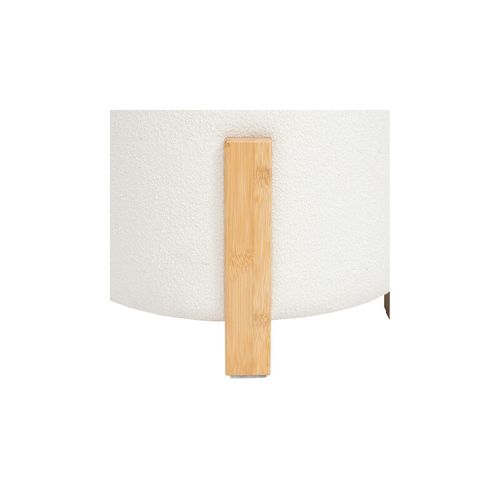 Tabouret D'appoint Bouclette Bansa Blanc Atmosphera