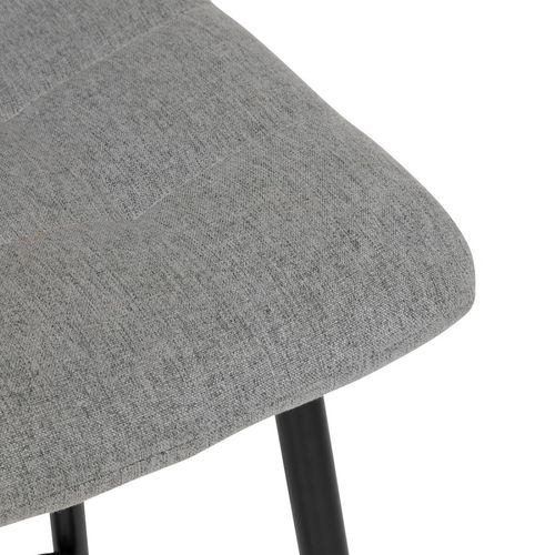 Tabouret De Bar Sirac Pieds Métal Tissu Gris