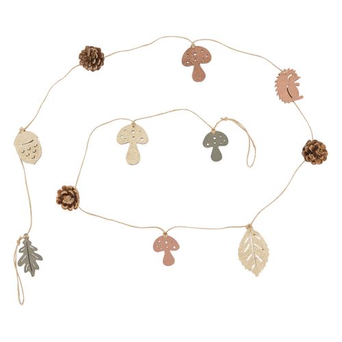 Guirlande De Noël En Bois Et Jute Déco La Forêt L 200 Cm