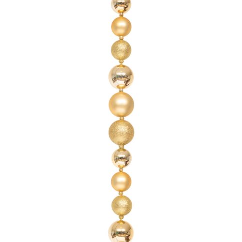 Guirlande De Noël Boules Dorées Brillantes Et Pailletées L 200 Cm