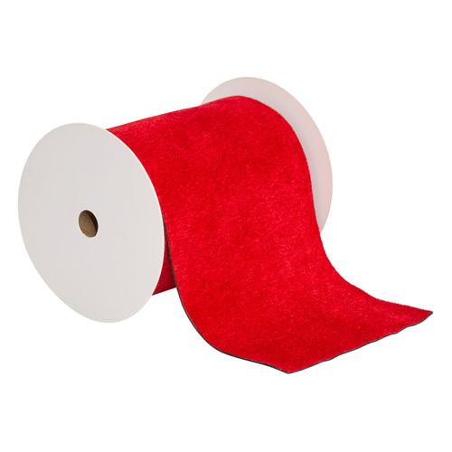 Guirlande De Noël Ruban Velours Rouge Et Vert 12 Cm X 5 M