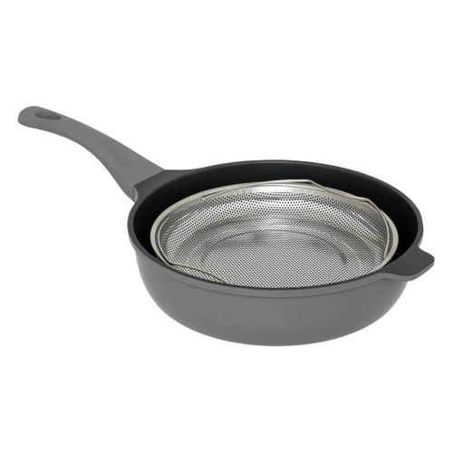Sauteuse D28cm En Fonte D'aluminium Gris