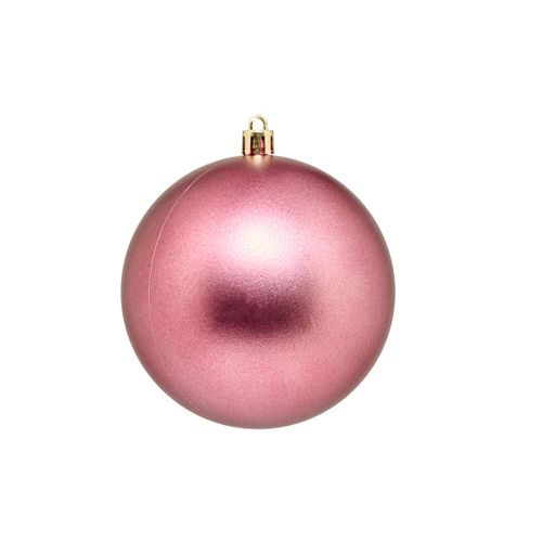 Déco De Sapin Lot De 4 Boules De Noël Gm D 10 Cm - Rose