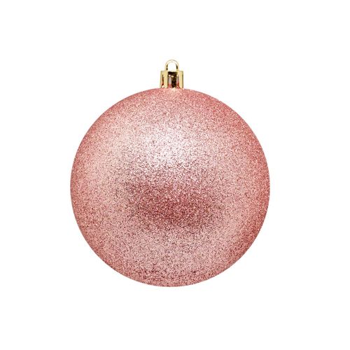 Déco De Sapin Lot De 4 Boules De Noël Gm D 10 Cm - Rose