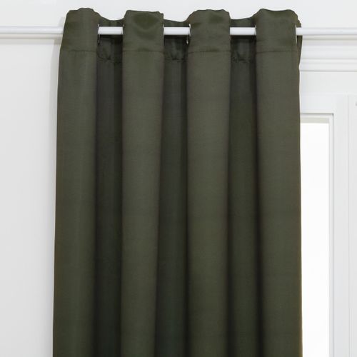 Rideau à Oeillets Occultant Vert Kaki 140 X 260 Cm