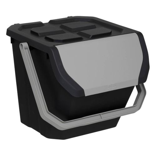 Poubelle De Tri 24l En Plastique Noir