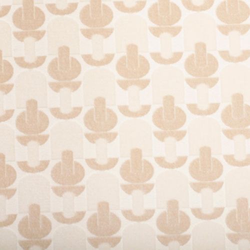 Rideau Jacquard En Velours "luna" 140x260cm Beige Lin