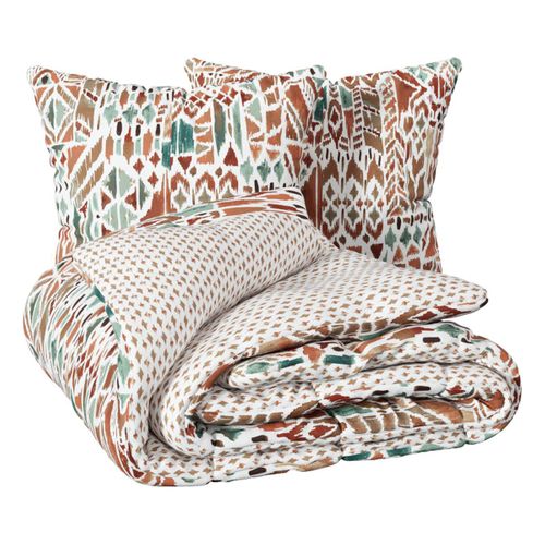 Parure De Lit Imprimée "ikat" 240x220cm