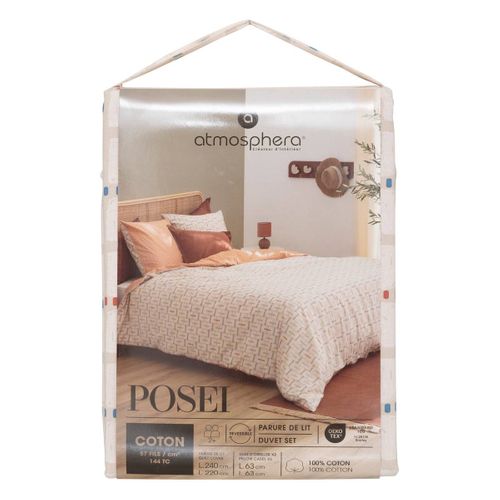 Parure De Lit Imprimée "posei" Lin 240x220cm