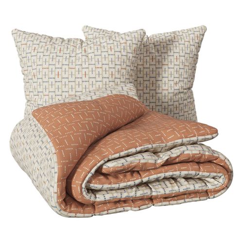 Parure De Lit Imprimée "posei" Lin 240x220cm