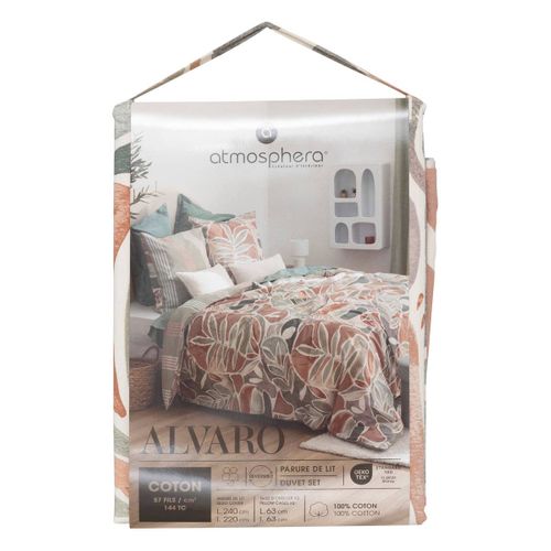 Parure De Lit Imprimée "alvaro" Vert Céladon 240x220cm