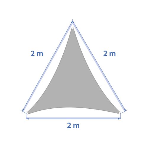 Voile D'ombrage Triangulaire "curacao" Blé 2 X 2 X 2m En Polyester