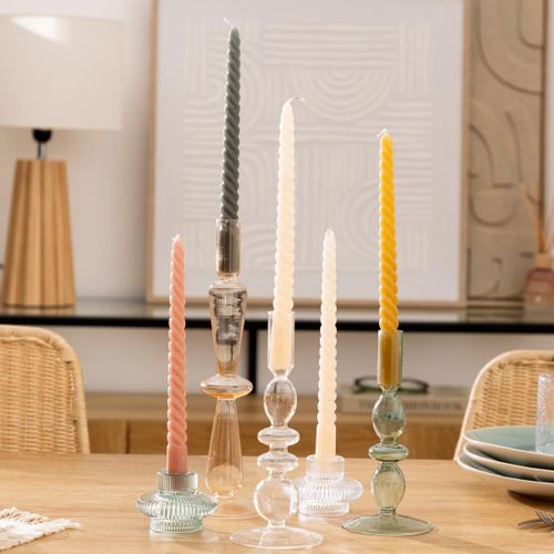 Lot De 4 Bougies Bâton "hugo" 180g Blanc