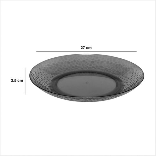 Assiette "estiva" Gris Charbon D27cm