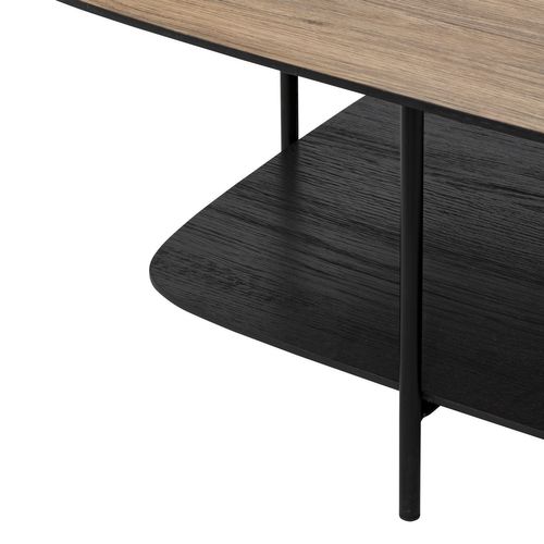 Table Basse 1 Étagère En Bois Hodia - Noir